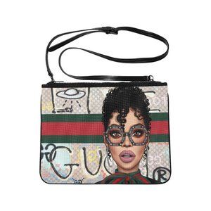GLG Life Rocks Basquiat Graffiti Style Crossbody Clutch